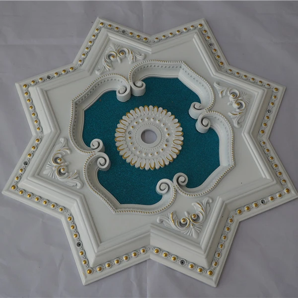 Hot Sale European Palace Style Artistic Drop Ceil Round Chandelier Ceiling Medallion Gold