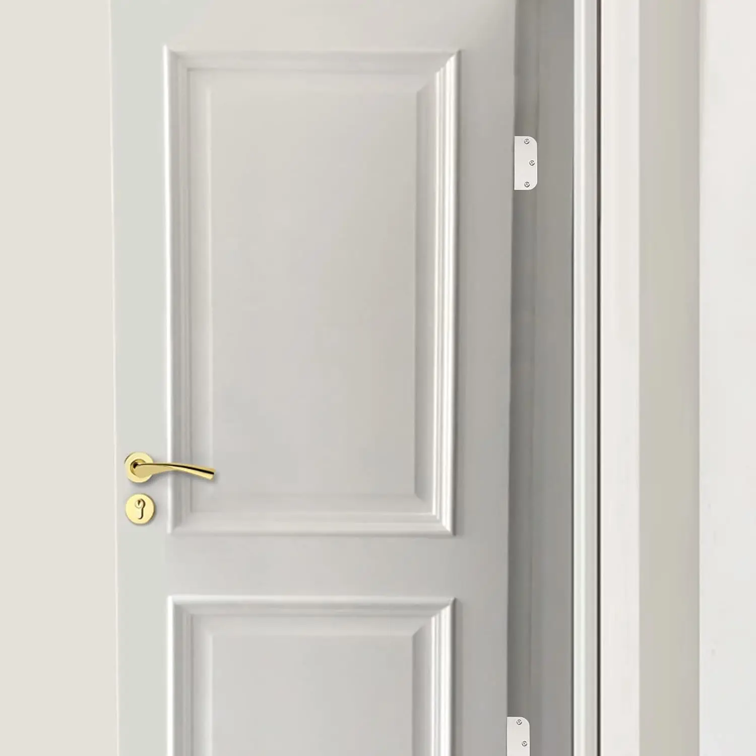 Door Hinges Satin Nickel 3.5 x 3.5 Inch Interior Door Hinges Brushed Nickel Rounded  Radius Corners Iron Bifold Silver