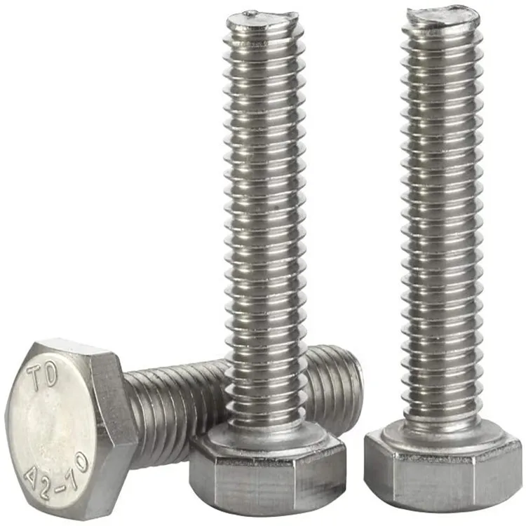 Stailnless steel 304 DIN933 hex bolt and nut washer