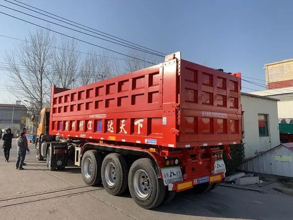 80ton Heavy Duty 3 оси тракторный прицеп самосвал б/у прицепы