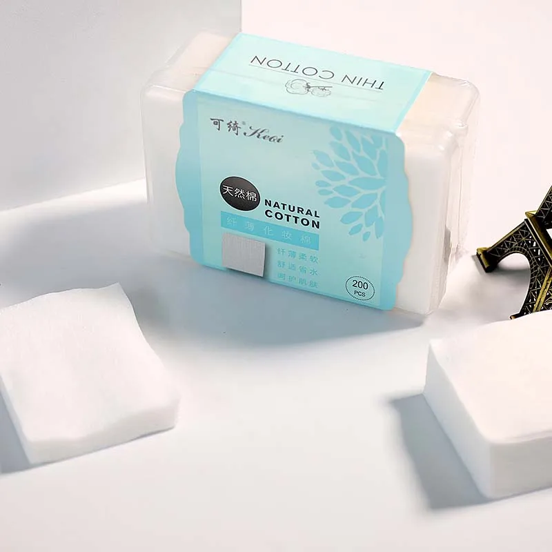 Amazon Wholesale Cardboard PP Box Multifunction Natural Cotton 200 pcs Thin Cotton Pads For Women