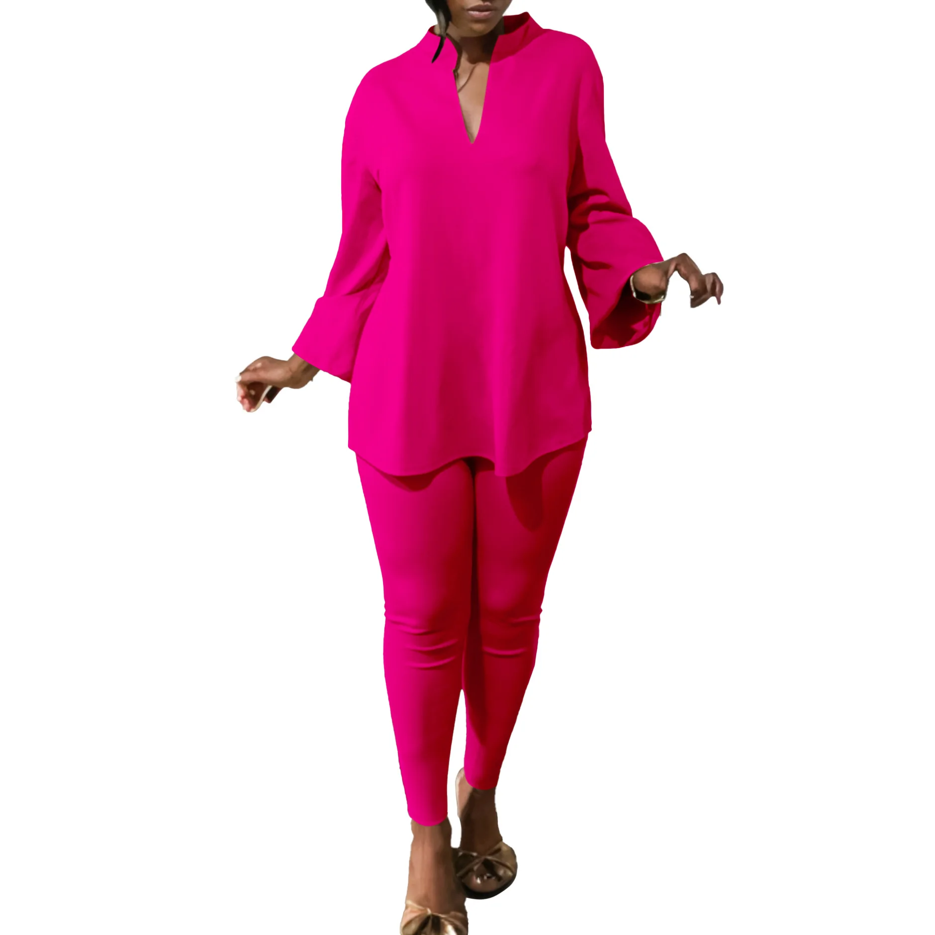 Spring fall full length best two pieces whole suits official classic outfit for ladies