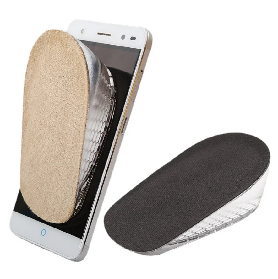 Customized 1 cm 2 cm 3 cm Gel Heel Lifts Height Increase Insoles Shoe Inserts Pads Raise Silicone Heel Cups For Men Women
