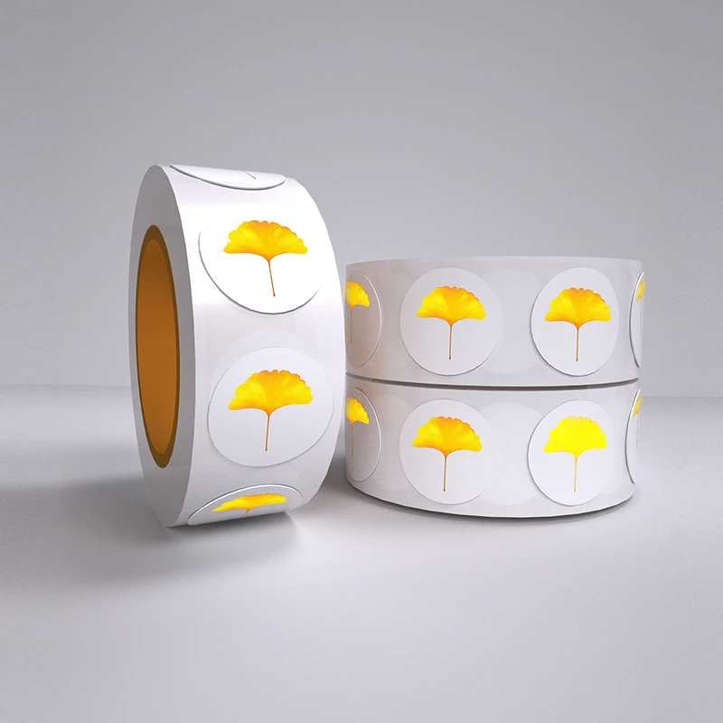 Custom Logo Self-Adhesive Gold Foil Labels Waterproof PVC & Vinyl Sticker Roll for Jewelry & Crafts for Cosmetic Packaging