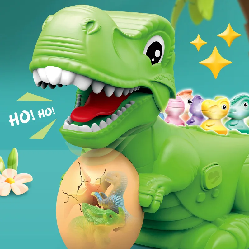 kids hand-eye coordination game toys interactive whack a dinosaur with light and sound Boys Girls Toys Mole Fighting Game