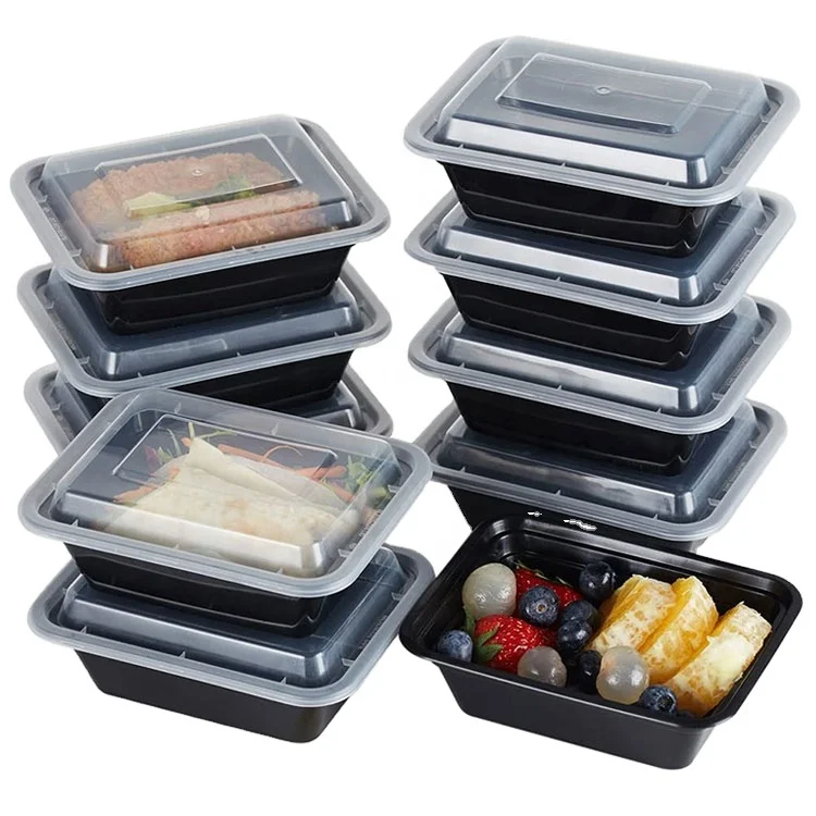 Wholesale Plastic Food Container PP Lunch Box Plastic Disposable Meal Prep Containers With Lids
