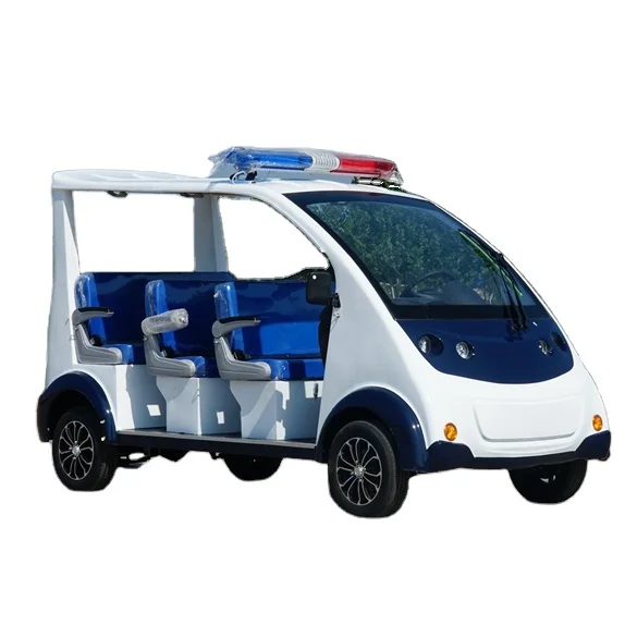 Three-row Doorless Police Patrol Sightseeing Car Patrol Electric Car