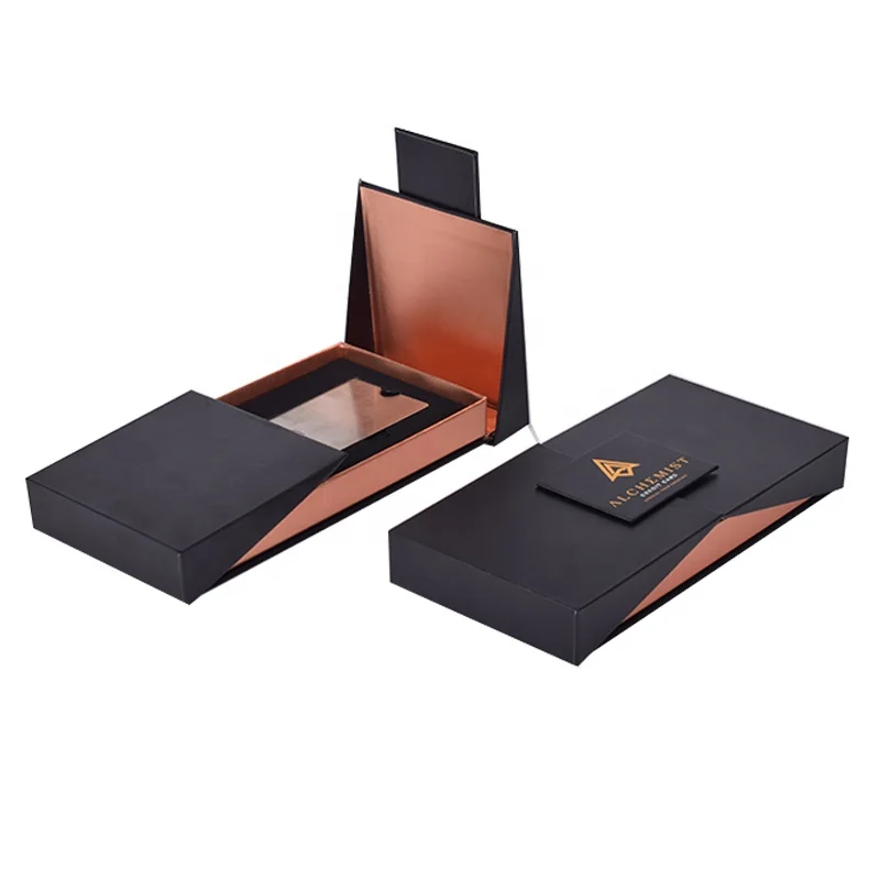 Custom Luxury Magnetic Giftcard Business Playing Card Packaging Paper Box Vip Trading Credit Card Gift Box For Card