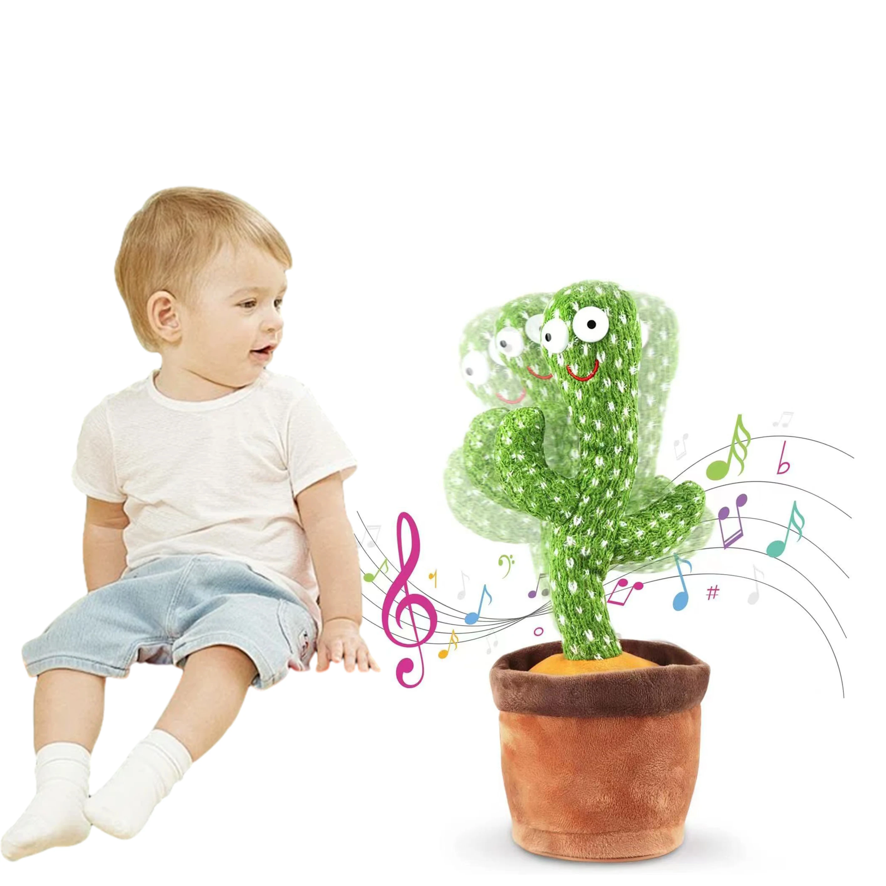 Soft Dancing Cactus Plush Toy Cartoon Factory Cheap Cactus Singing Dancing Talking Toys for Kids 2024 TK Hot Sale 32cm Unisex