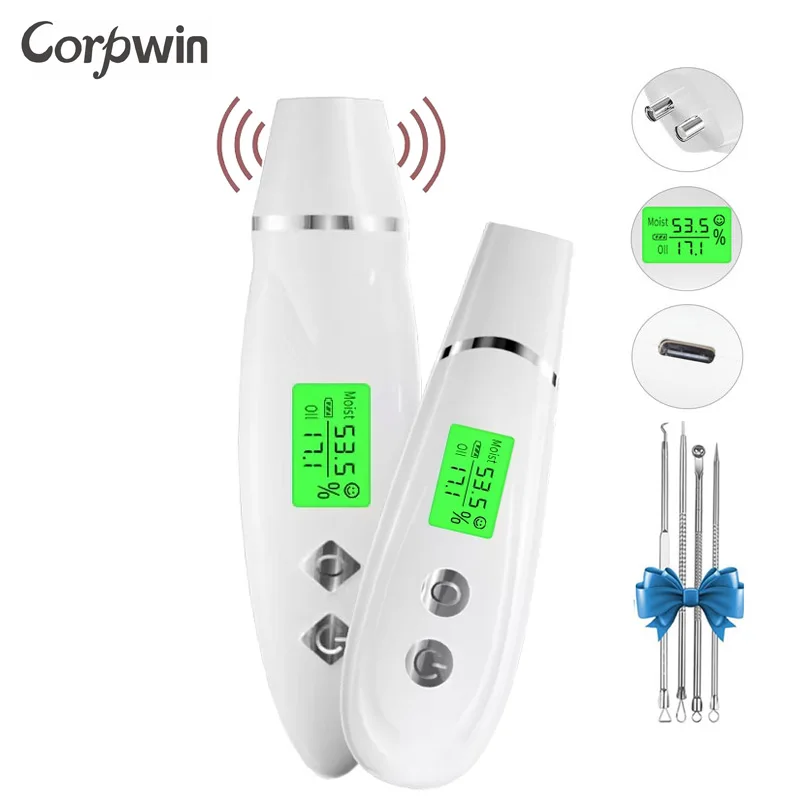 New Mini Skin Tester Pen Portable Skin Testing Machine Facial Digital Oil Moisture Detector Home Use Skin Analyzer Machine