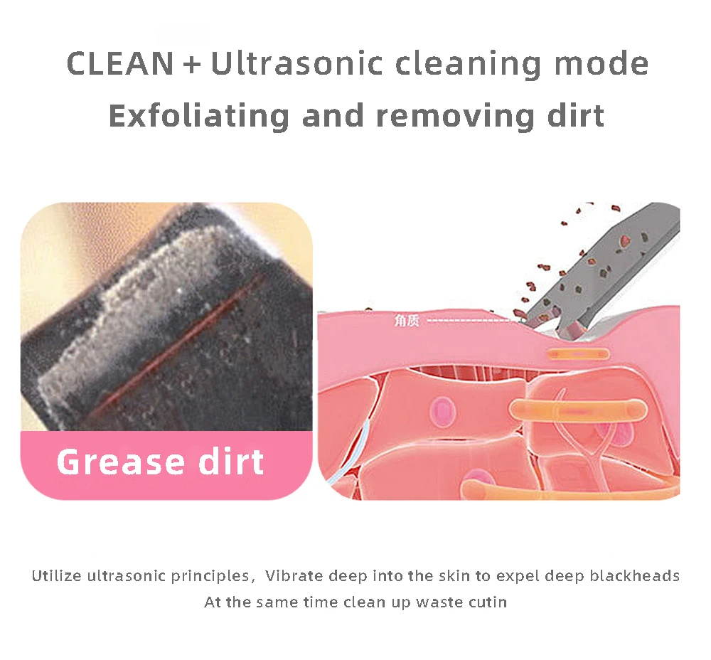  Deery Face Skin Spatula Blackhead Remover Pore Cleaner Wireless Ultrasonic