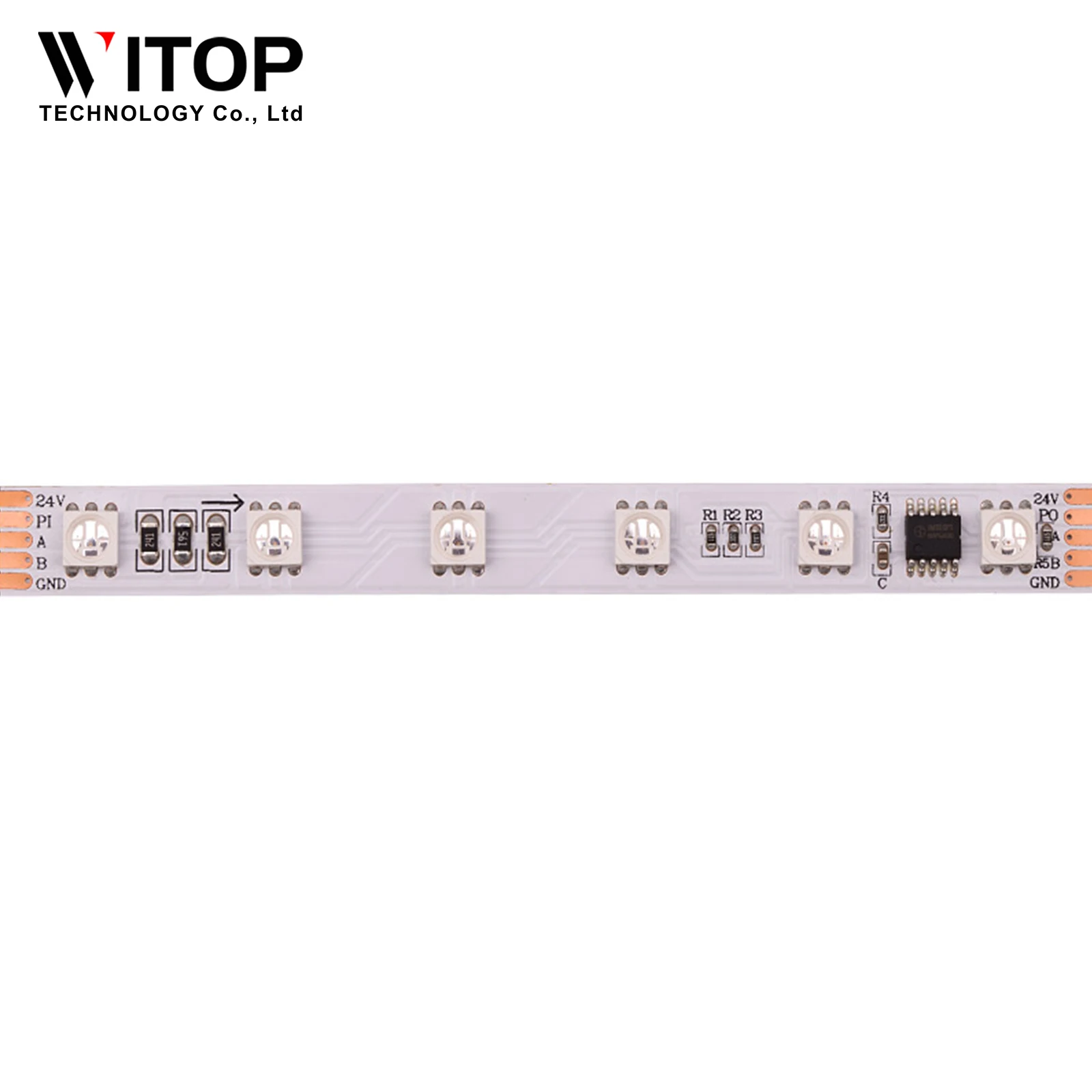 Встроенный цифровой DMX512 SM18512 IC SMD5050RGB 24 В 60 светодиодов светодиодная лента