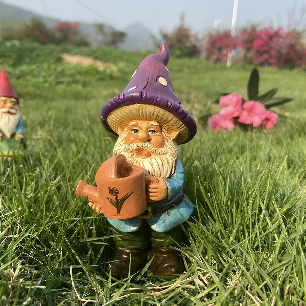 wholesale custom resin garden gnome decor poly resin dwarf garden decoration cartoon funny design for outdoor decor