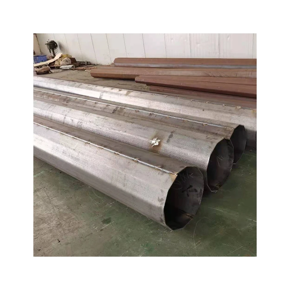 
custom promotional durable using solar lights 6m highway street lights electrical hexagonal light pole 