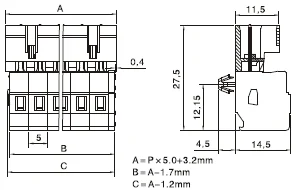 Durable and high quality spring connector wire terminal Plug-in spring terminal