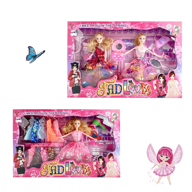 
Amaozn Hot Sell Cute Fashion Dolls Toys Set with Clothes and Accessories Doll Set for 1 2 3 4 5 6 7 8 year old girls 