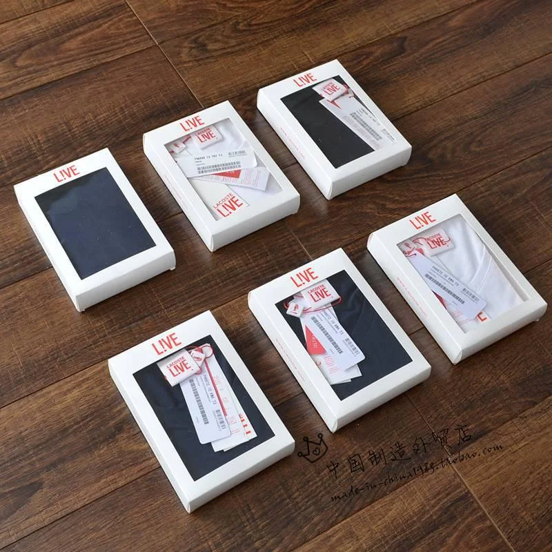 Customized Design Apparel T-Shirt Packaging Paper Box Cloth Delivery Box