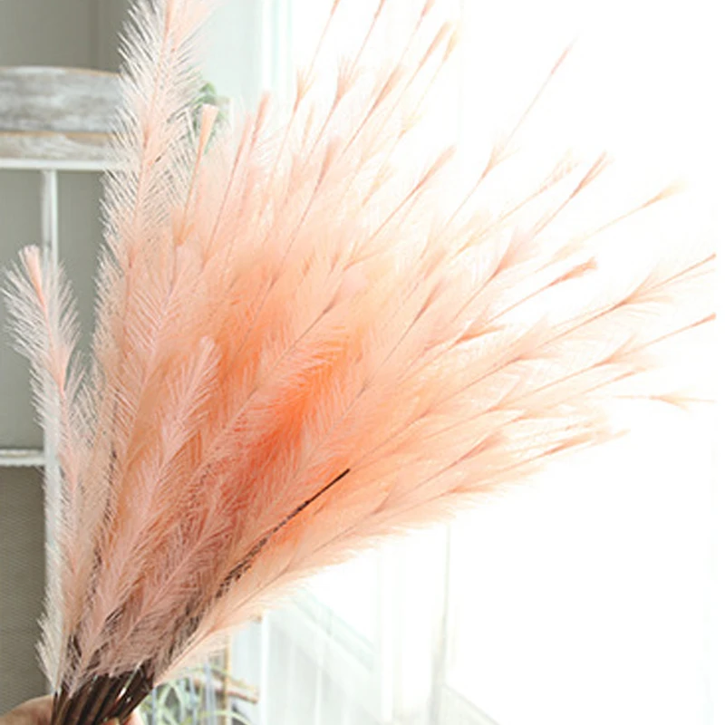 Faux Tall Fluffy Grass For Wedding Home Party Decor, Large Fluffy Artificial Floral Pompas Grass Branches for Floor Vase