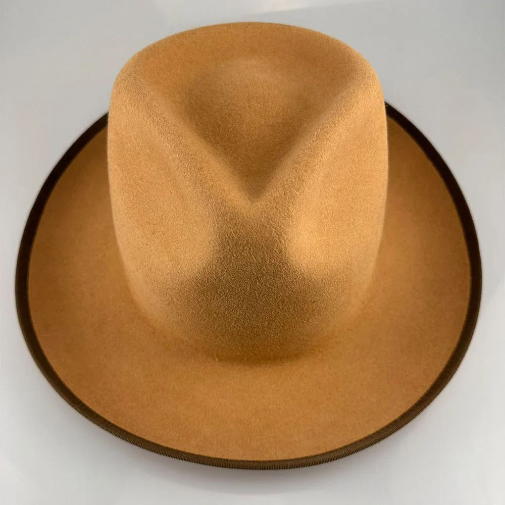 wholesale fashion man fur hat as fedora in wool and rabbit for women 120gram