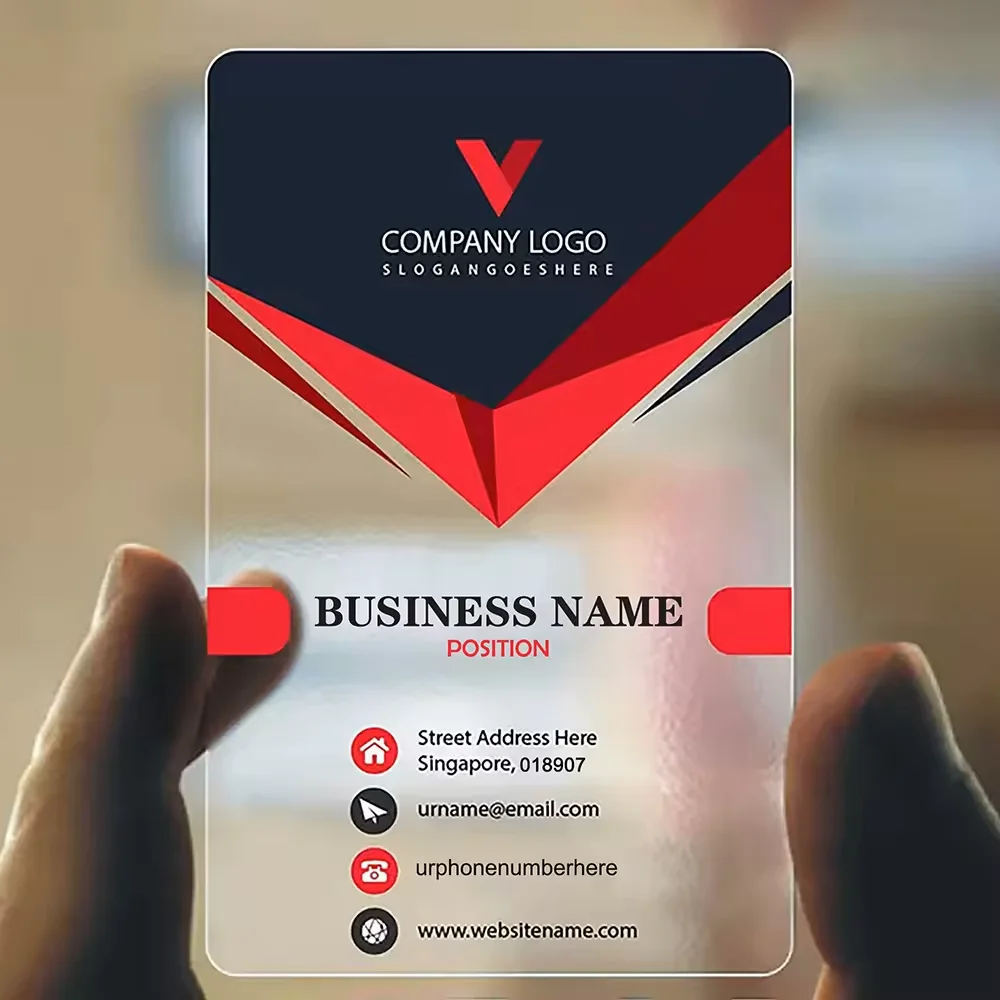 Tailor made Hot sale cheap custom plastic clear transparent print business pvc cards