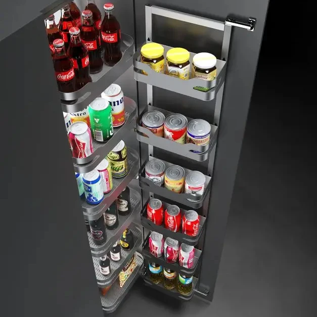 Full Steel Pantry 6 Layers Organizers Cupboard Unit Pull Internal Kitchen Cupboard Kitchen Storage Tall Unit Put Out Basket