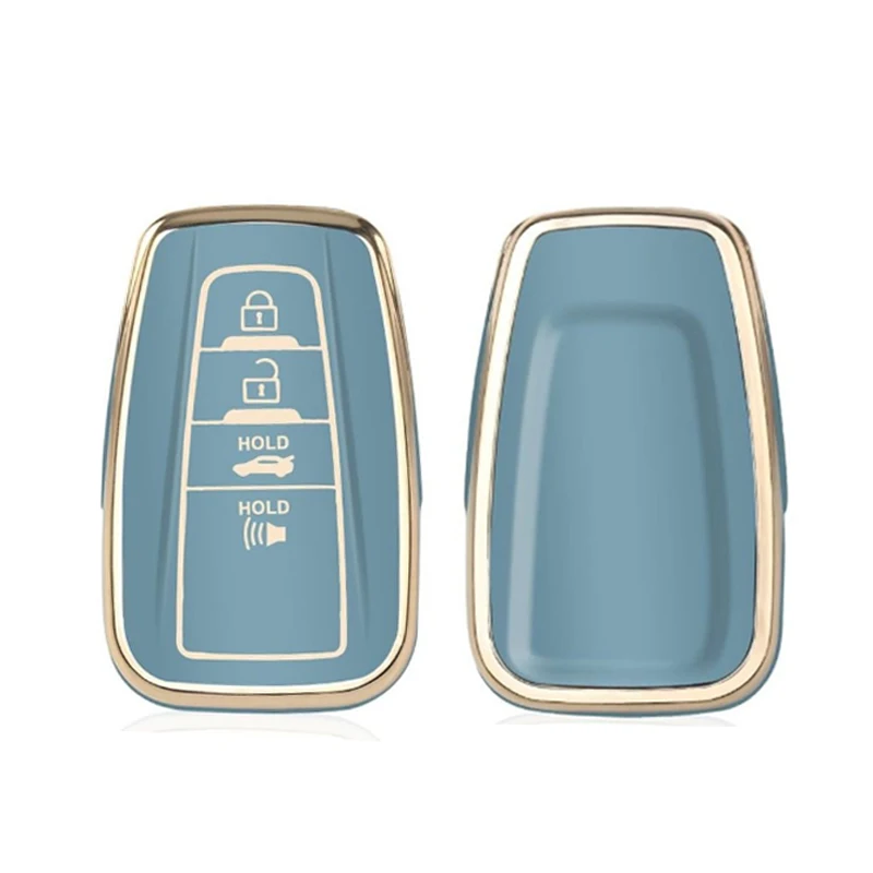 4-button Car Key Accessories TPU Car Key Case Remote Cover Fit for Toyota RAV4  Camry Corolla Highlander Avalon C-HR Prius GT86