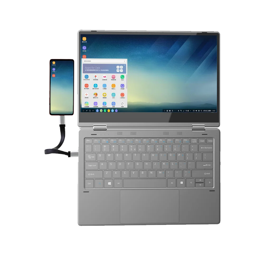Сенсорный дисплей Lapdock 13 3 с поворотом на 360 градусов гибкость использования в качестве ноутбука планшета портативного монитора клавиатурой dex