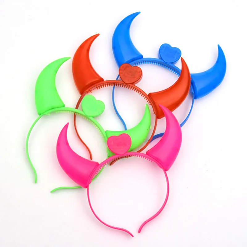 Hair Accessories In Bulk Mixed Wholesale Led Light Headband Neon Horn Hairband Hair Accessories Girls For Party