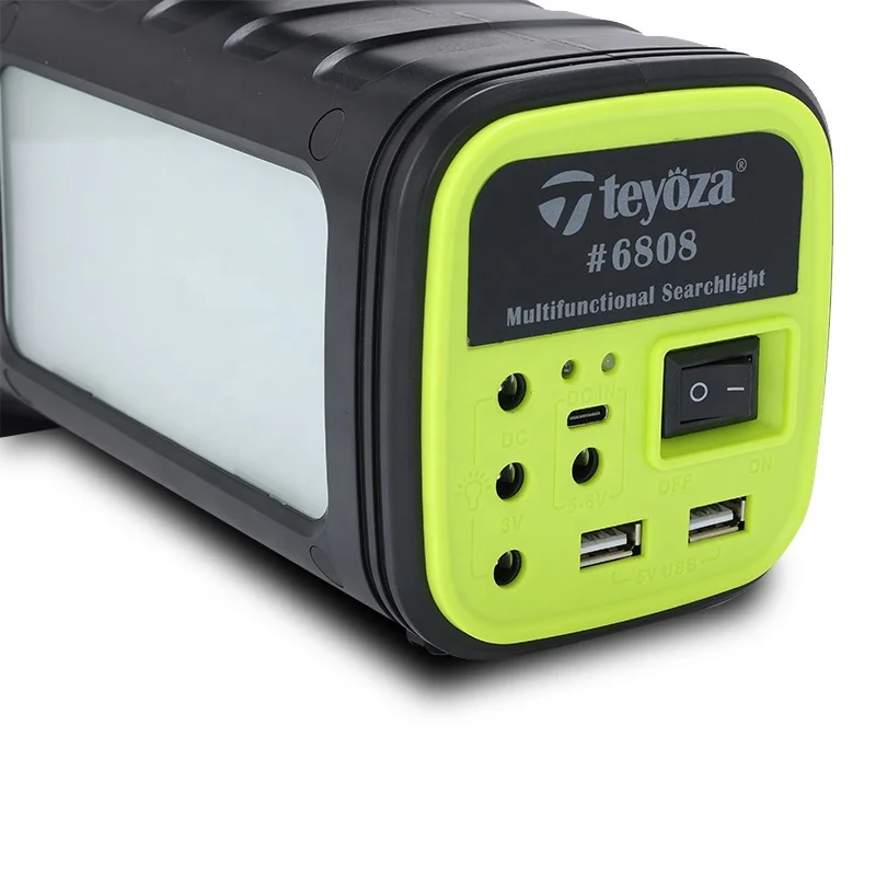 Shenzhen direct factory Searchlight Rechargeable handheld spotlight with SOS light powerbank