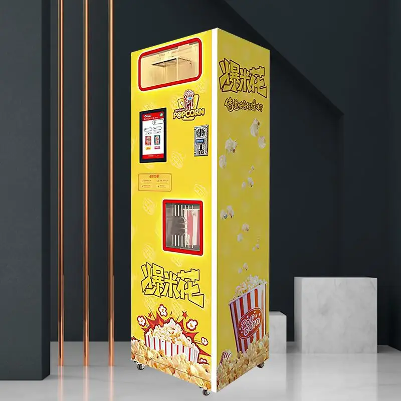 Manufacturing Equipment Outdoor Commercial Automatic Electric Popcorn Maker Veding Machine For Make Pop Corn