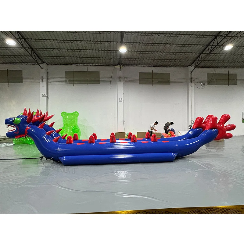 Командное мероприятие плавающая Летающая вода сумасшедшая игра водная игрушка надувная буксируемая лодка-Дракон-банан
