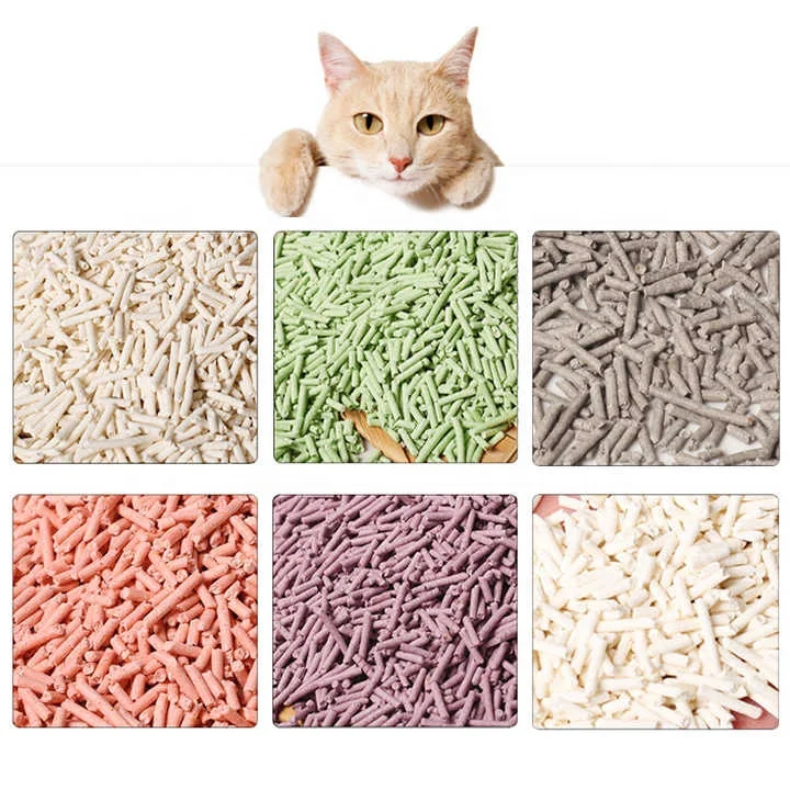 Free Sample Quickly Clumping Kind Tauhu kotoran kucing Dust Free Flushable Wheat Cat Litter Premium