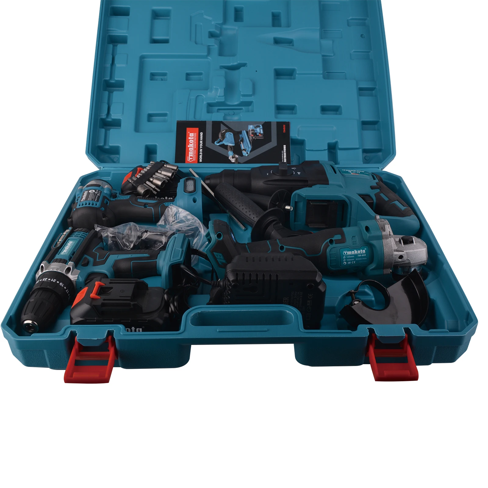 4 In 1 Brushless Cordless Screwdriver 13MM Drill Cordless Power Tools Combo Sets  21V Woodworking Tools