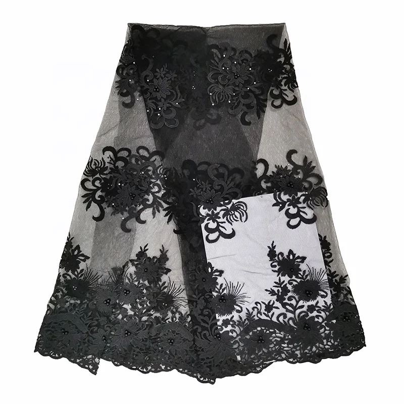 factory cheap price high quality guangzhou simple red embroidered lace fabric