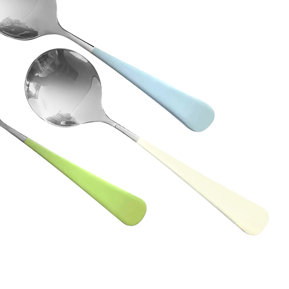 Wholesale Beautiful Metal Silverware Dinner Spoon And Fork Set School Mirror Stainless Steel Cutlery Kids Children Flatware Set