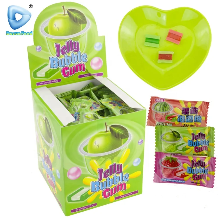 China wholesale custom colorful sweet fruit jelly jam chewing bubble gum
