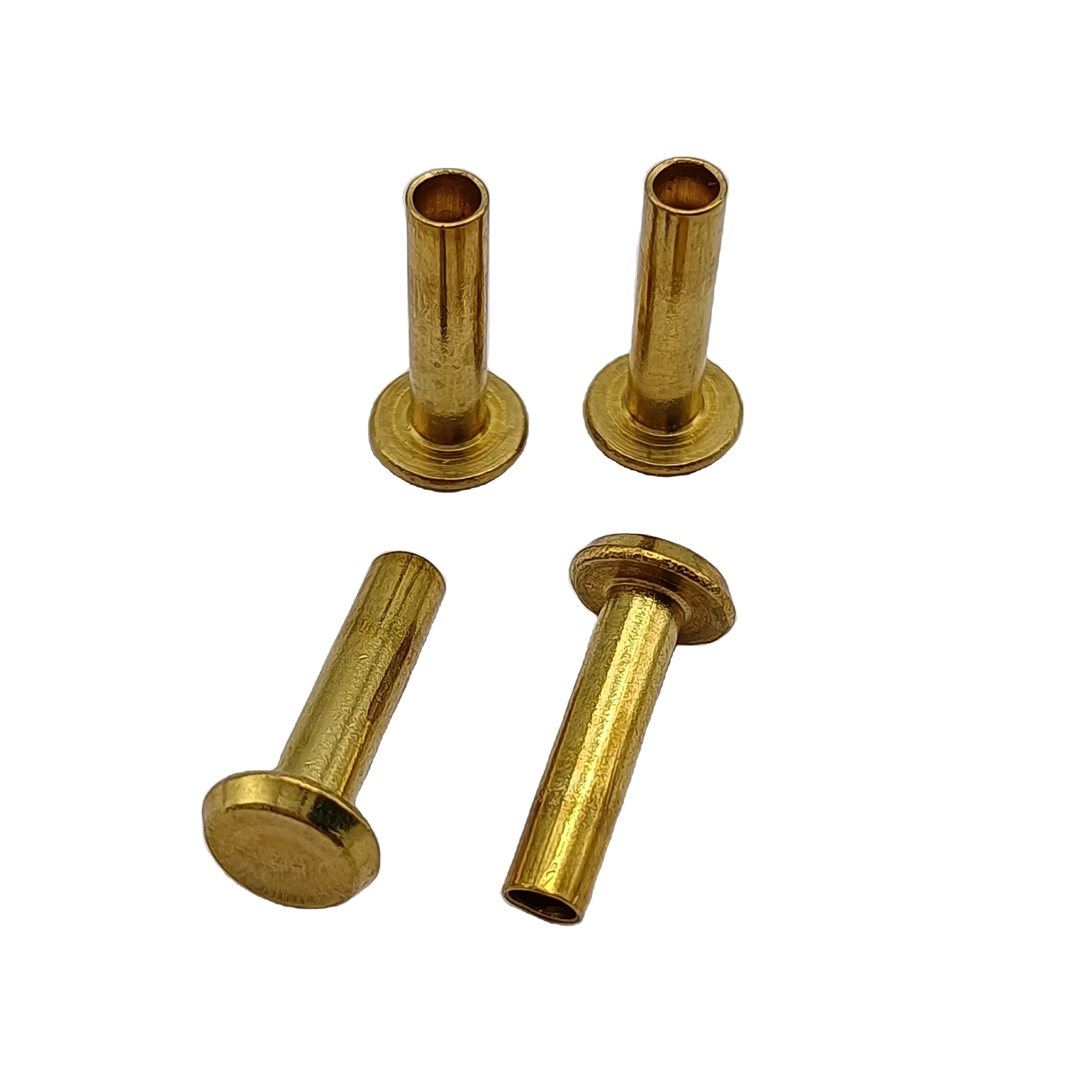Wholesale Flat head Semi-Tubular Rivets Brass/Copper Tubular Rivets