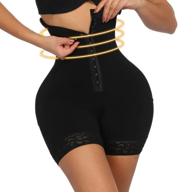 
New Design Compression Elasticity Soft Women Fat Belly Control High Waist Seamless Butt Lifter Shapewear 