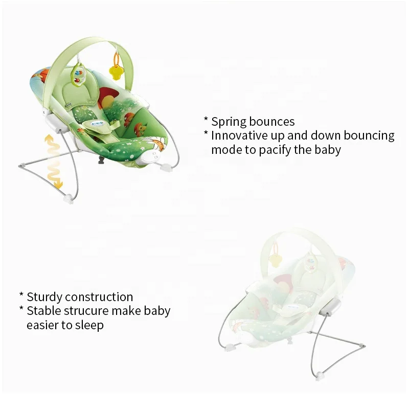 Adjustable Baby Vibrating Chair Outdoor Baby Rocking Bouncer With Sleepy Music