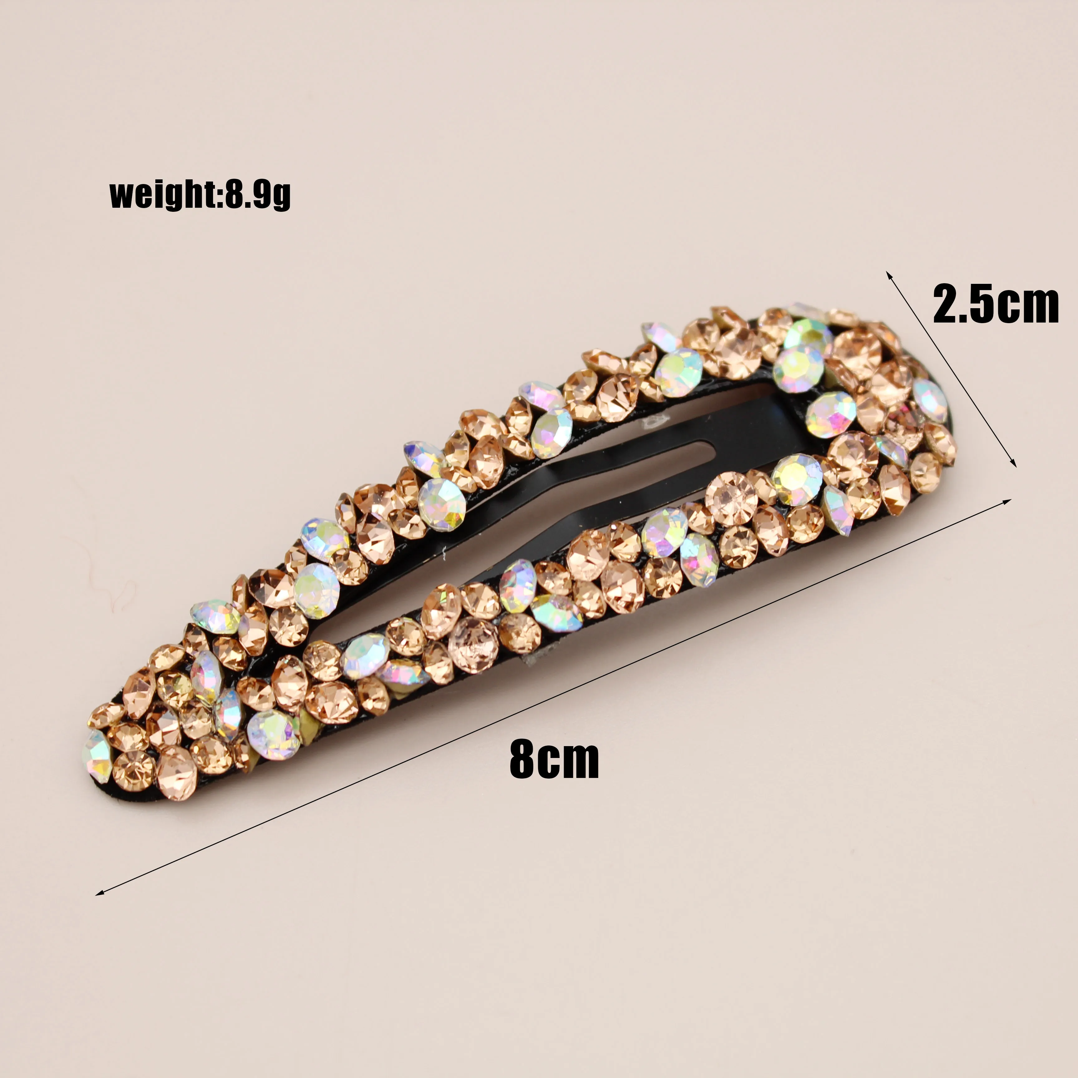 GENYA Women Hair Accessory Korea New Hair Pin Rhinestone Bobby Pin Gold Simple Metal Hairpin for Girls