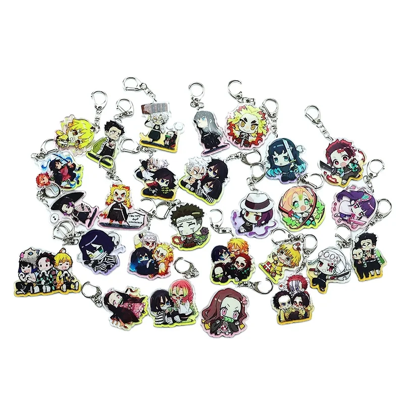 Custom Printed Anime Transparent Keychain Clear Epoxy Resin Acrylic Keychain Charms
