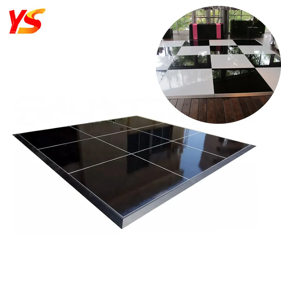 Hot Sale Elegant White Wedding Portable Wooden Glossy Dance Floor For Music Event Party Decoration