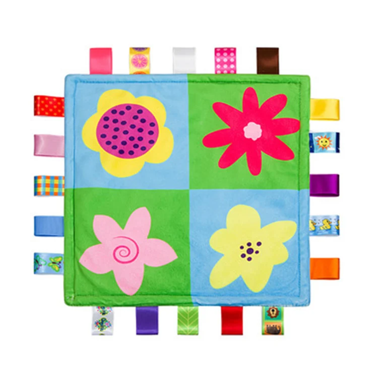 
OEM service bright colour polyester printed super soft small baby blanket security for home 
