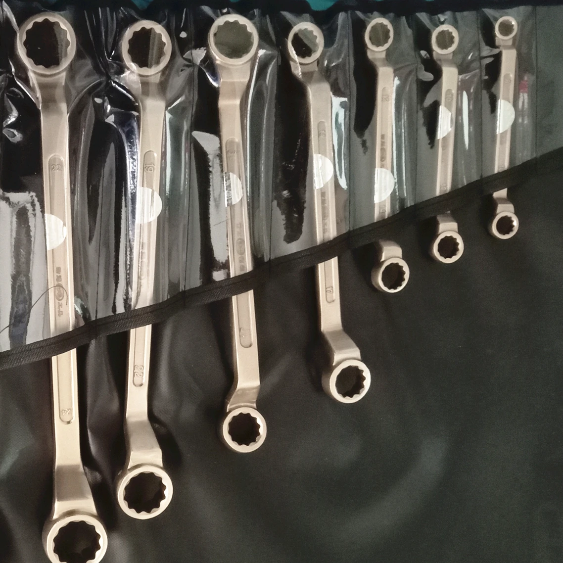 intrinsically safe tools Al-Cu Al-Bronze double ring spanner set 6*7-30*32mm