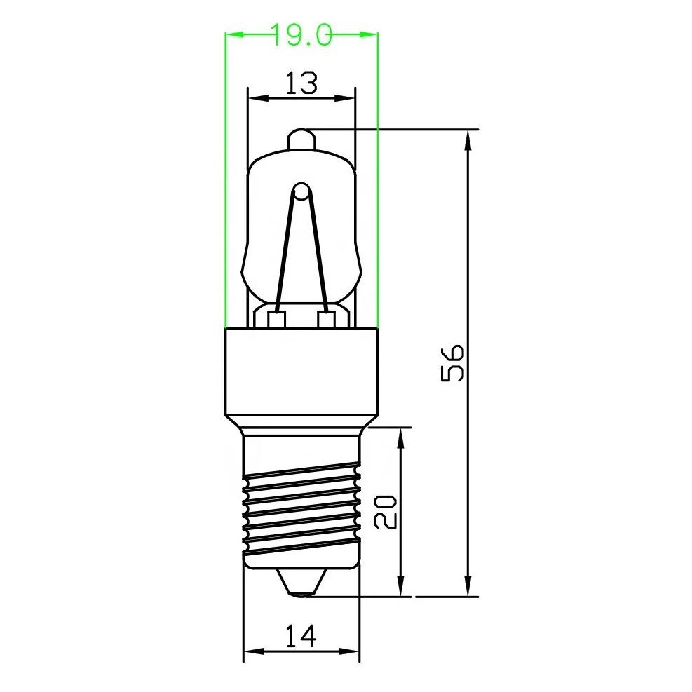 25W SES E14 high temperature halogen G9 oven bulb