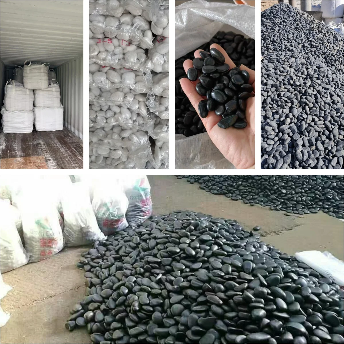 Wholesale Polished Natural Stone Pebbles Different Sizes and Colors for Outdoor Landscaping round Cobble Type