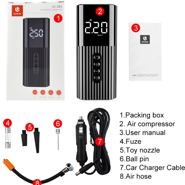 Hot Selling Compressor Portable Car Air Pumps Electric Foot Tyre Inflator