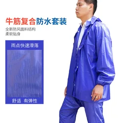pvc raincoat Yellow water proof heavy duty rain coat for adults mens long raincoat polyester raincoat