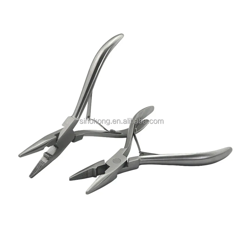 Wholesale stainless hair extension plier for apply micro ring beads link plier hair extension tools