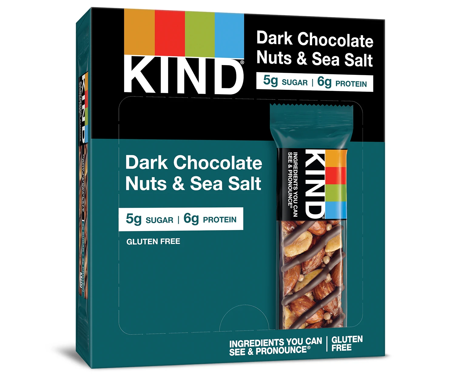 American Wholesale Snacks Dark Chocolate Nuts & Sea Salt Nut Bar Breakfast Protein Bar Ship from USA